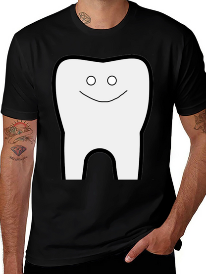 Funny Tooth Graphic Black T-Shirt