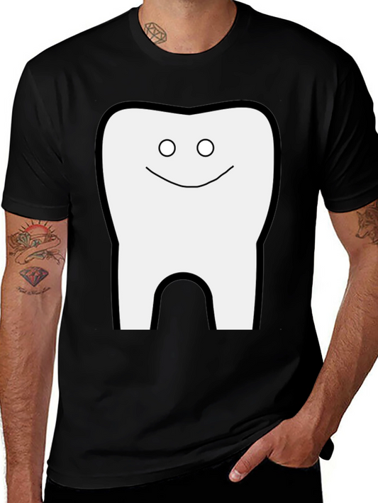 Funny Tooth Graphic Black T-Shirt