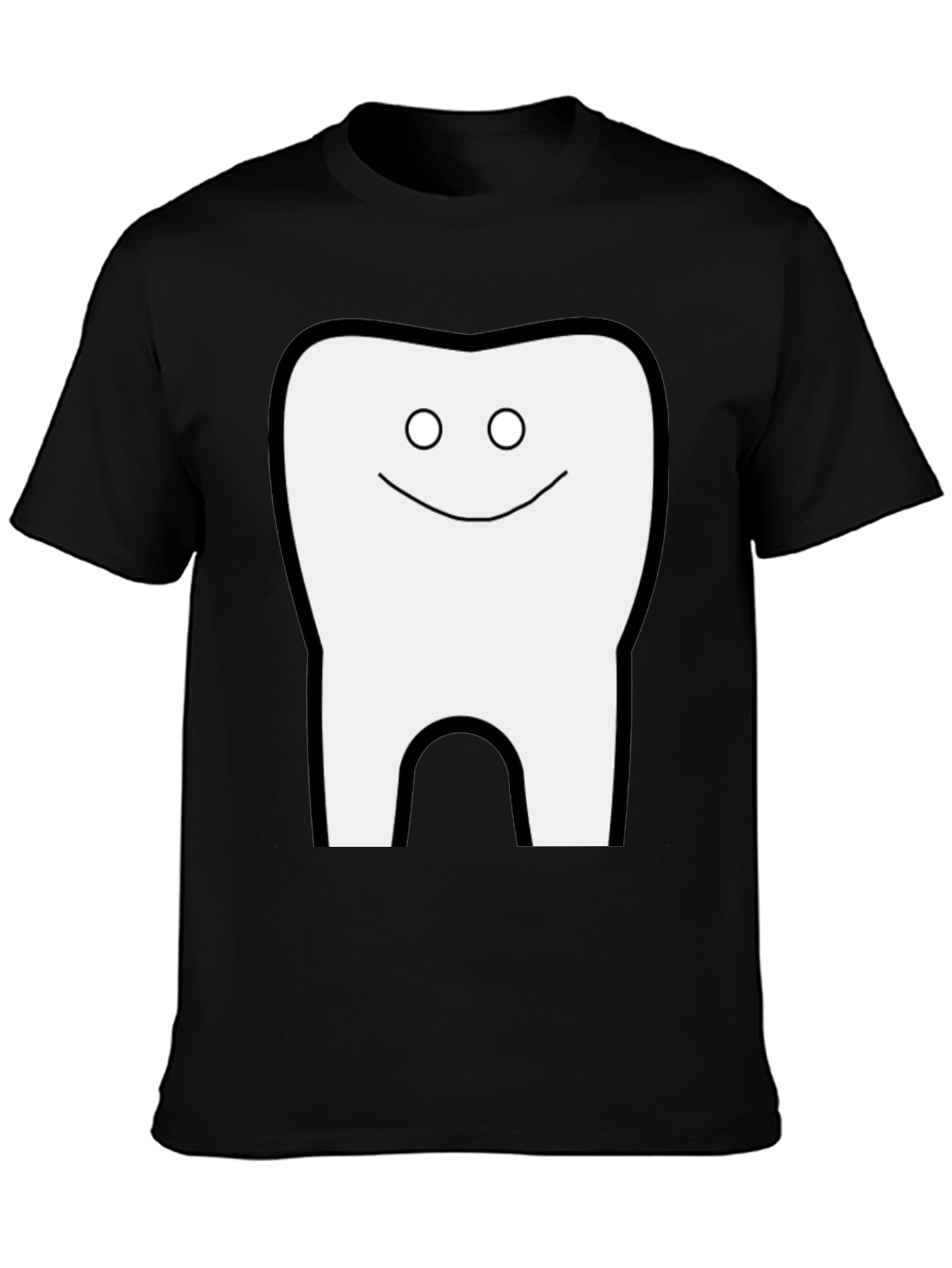 Funny Tooth Graphic Black T-Shirt