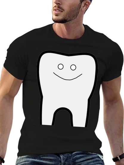 Funny Tooth Graphic Black T-Shirt
