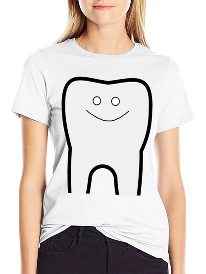 Funny Tooth Graphic Black T-Shirt