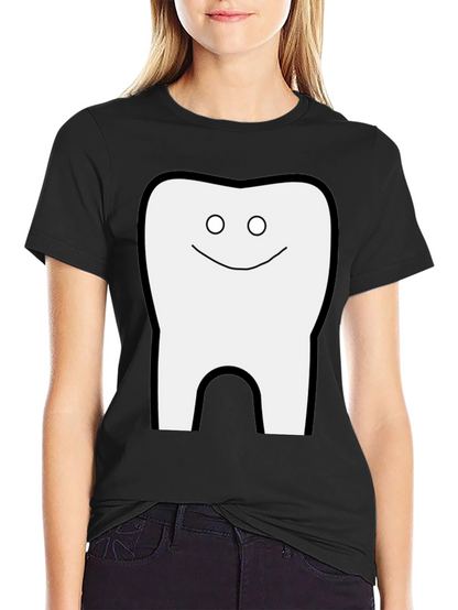Funny Tooth Graphic Black T-Shirt