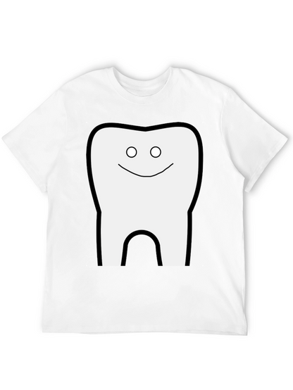 Funny Tooth Graphic Black T-Shirt