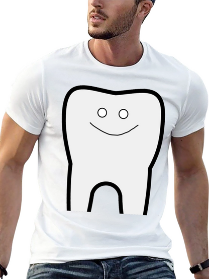 Funny Tooth Graphic Black T-Shirt