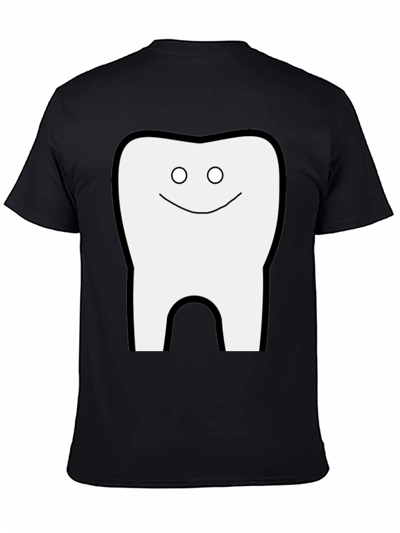 Funny Tooth Graphic Black T-Shirt
