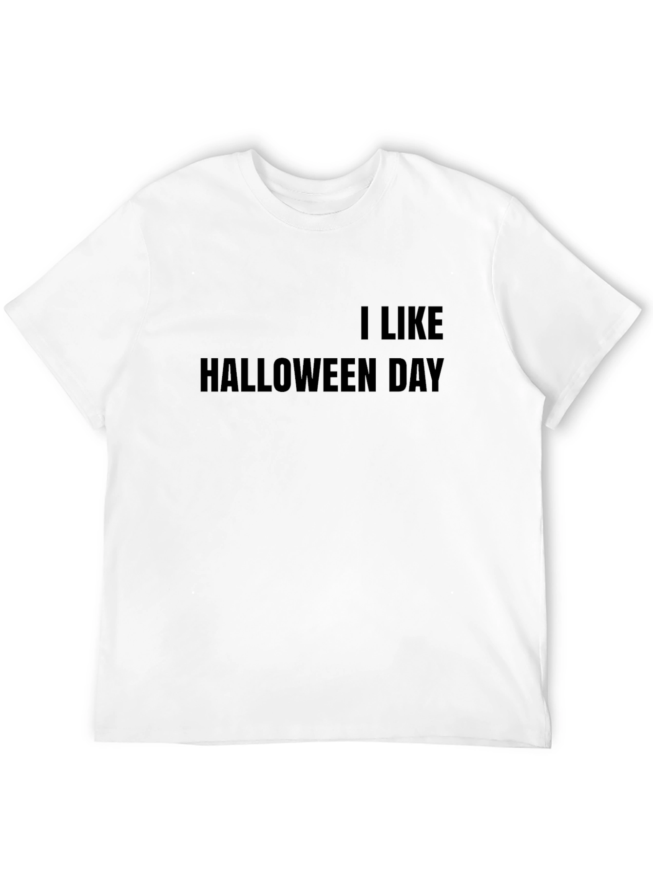 I Like Halloween Day Black Graphic T-Shirt