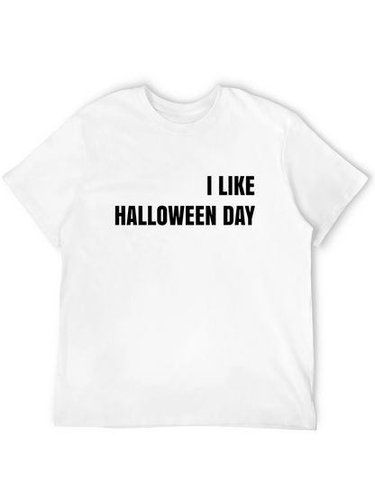 I Like Halloween Day Black Graphic T-Shirt