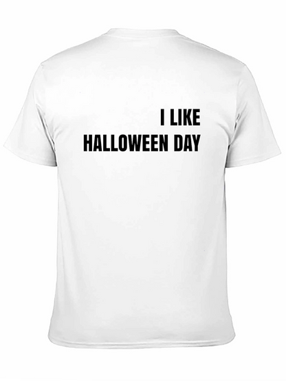 I Like Halloween Day Black Graphic T-Shirt