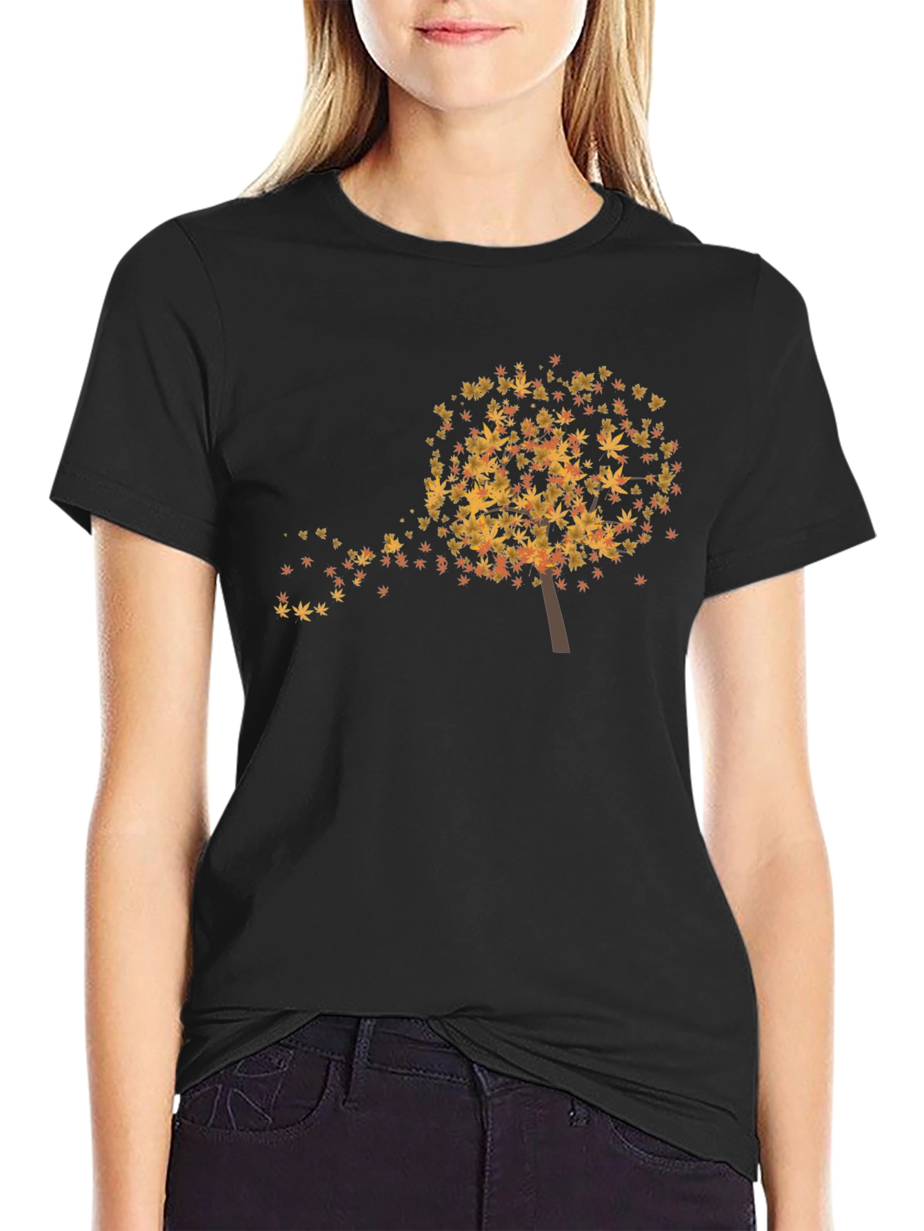 Fall Leaves Tree Graphic T-Shirt - Soft & Stylish