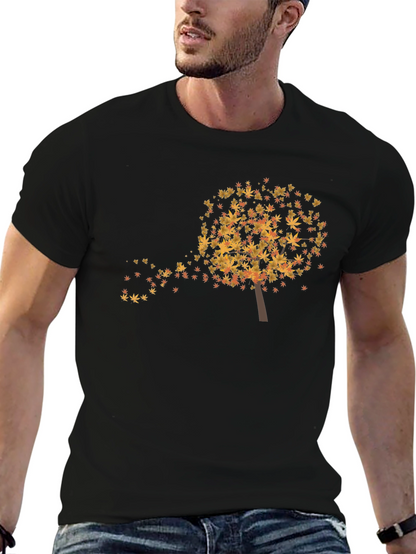 Fall Leaves Tree Graphic T-Shirt - Soft & Stylish
