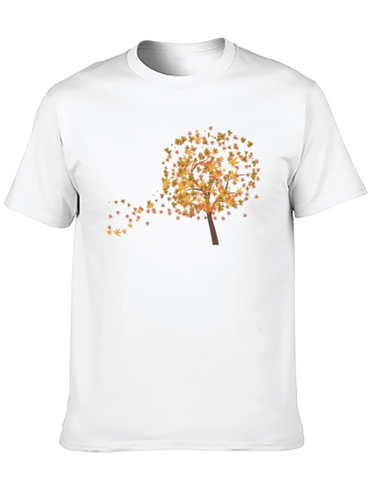 Fall Leaves Tree Graphic T-Shirt - Soft & Stylish