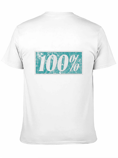 100% Distressed Graphic Black T-Shirt