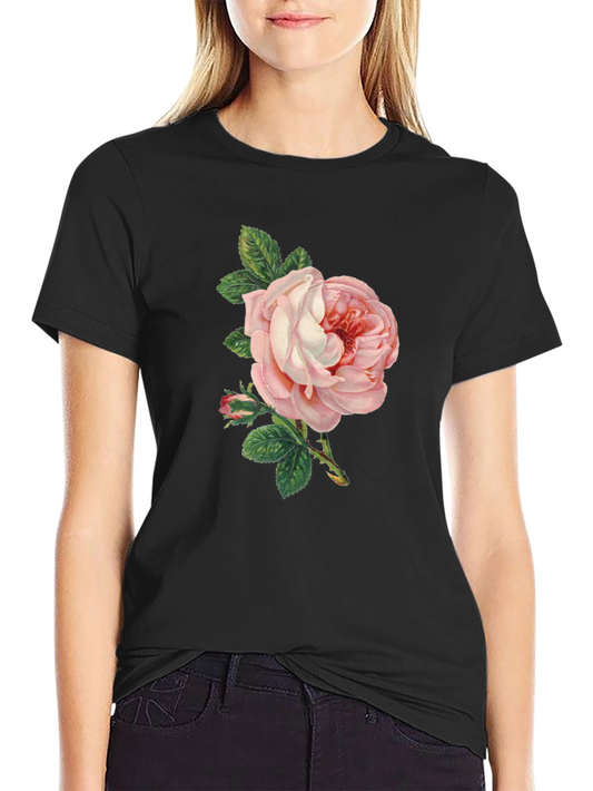 Vintage Rose Graphic Tee - Stylish Floral Design