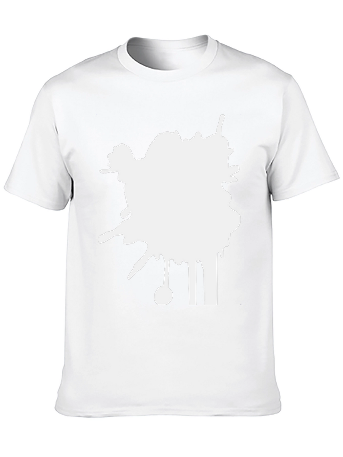 Abstract Splatter Black T-Shirt