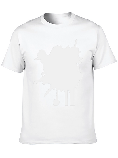 Abstract Splatter Black T-Shirt