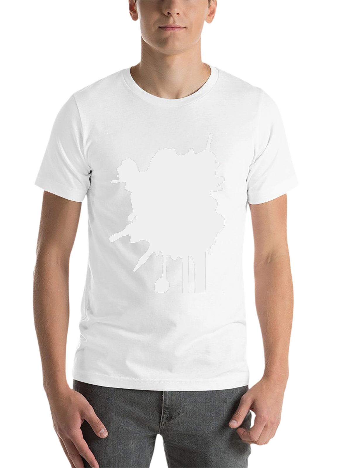 Abstract Splatter Black T-Shirt