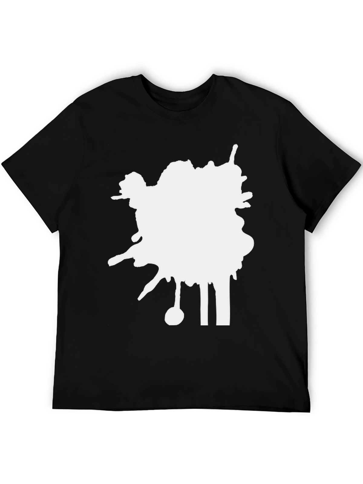 Abstract Splatter Black T-Shirt