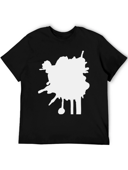 Abstract Splatter Black T-Shirt