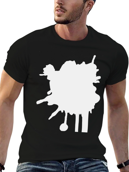 Abstract Splatter Black T-Shirt