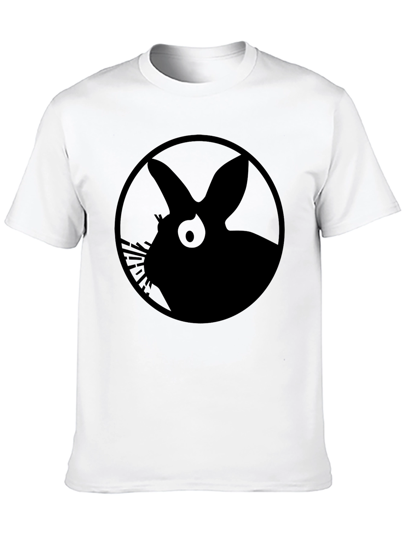 Black Rabbit Silhouette Graphic Tee