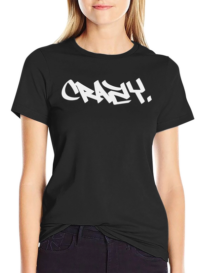 Crazy Graffiti Style Black T-Shirt