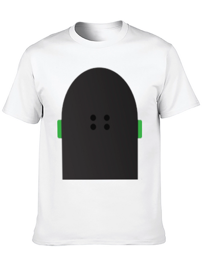 Abstract Character Graphic Black T-Shirt