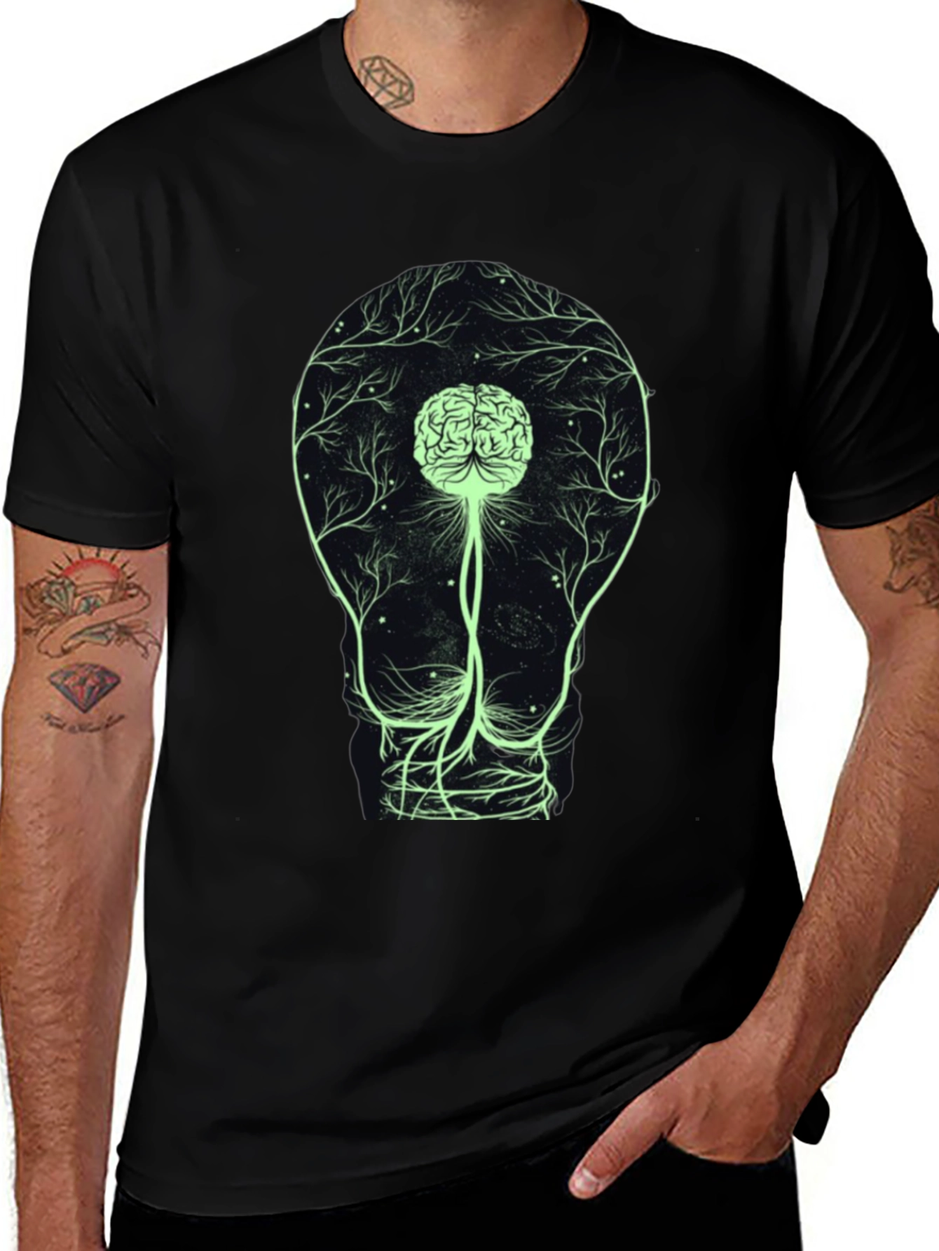 Brain Bulb Tee - Light Up Your Mind