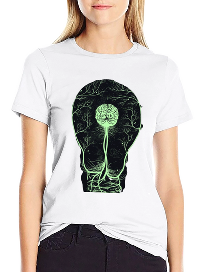 Brain Bulb Tee - Light Up Your Mind