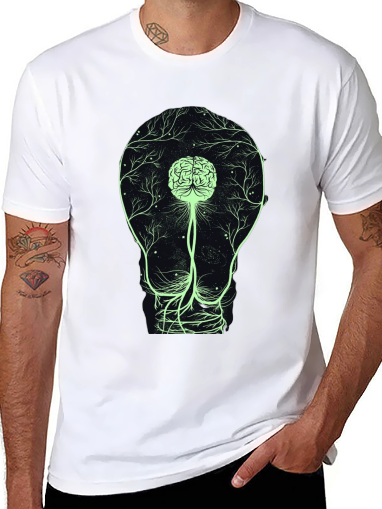 Brain Bulb Tee - Light Up Your Mind