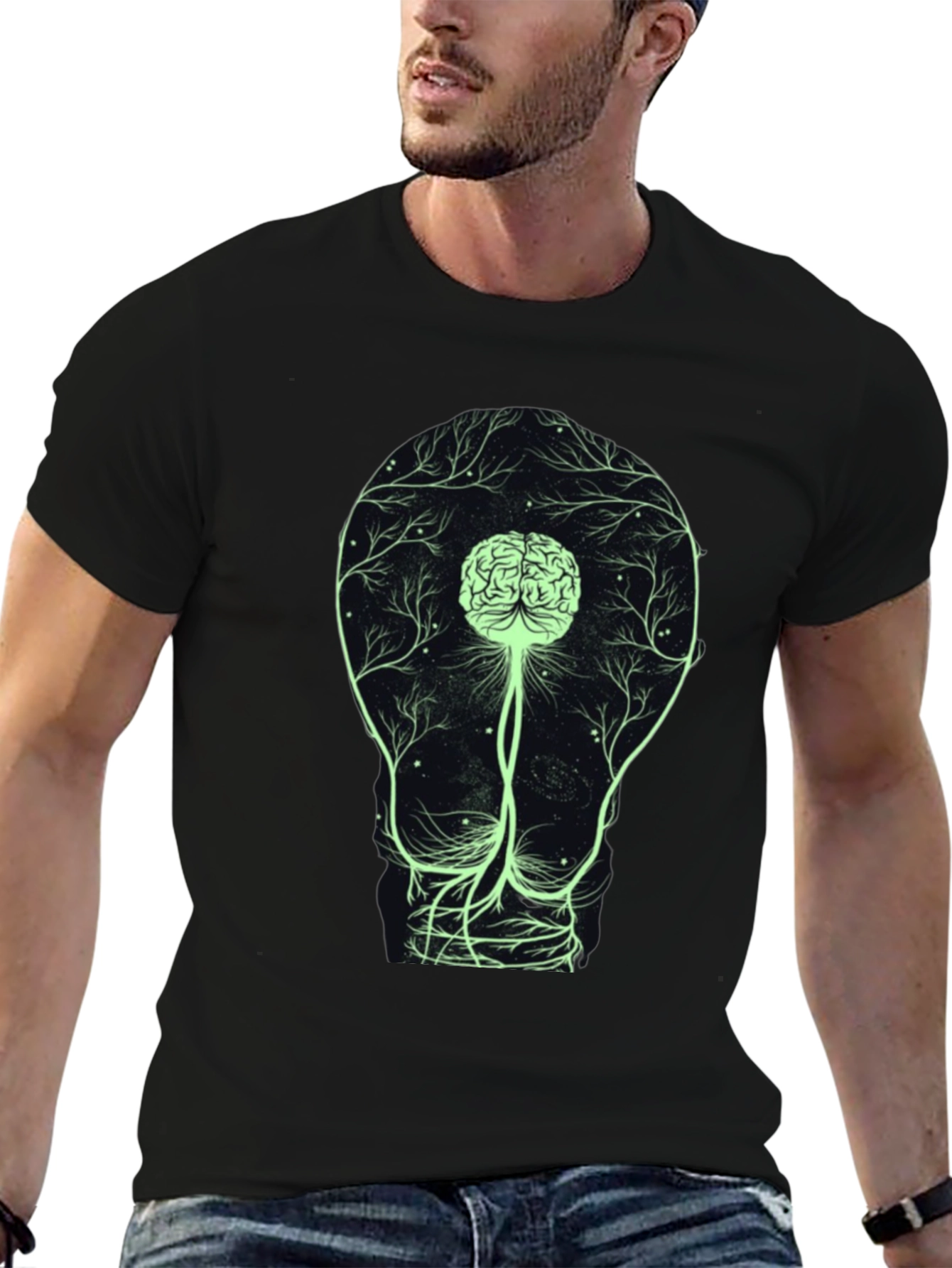 Brain Bulb Tee - Light Up Your Mind