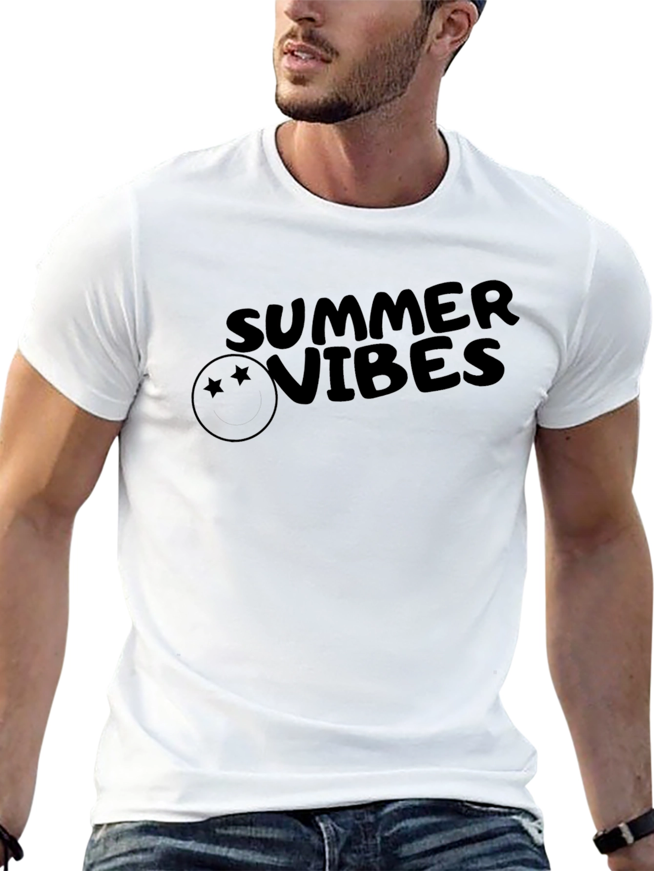 Summer Vibes Graphic Tee - Trendy Black T-Shirt