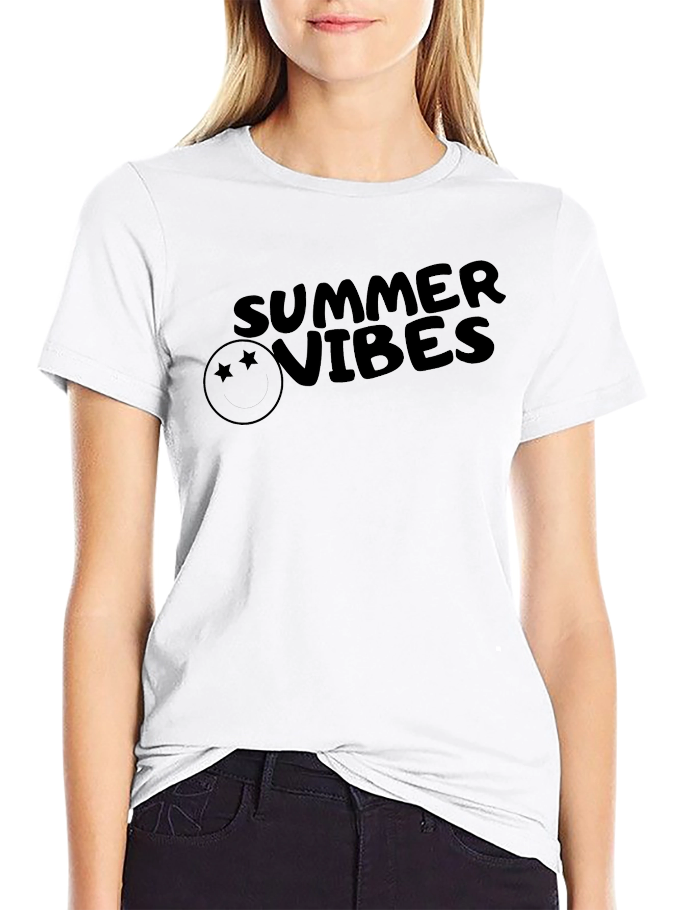 Summer Vibes Graphic Tee - Trendy Black T-Shirt