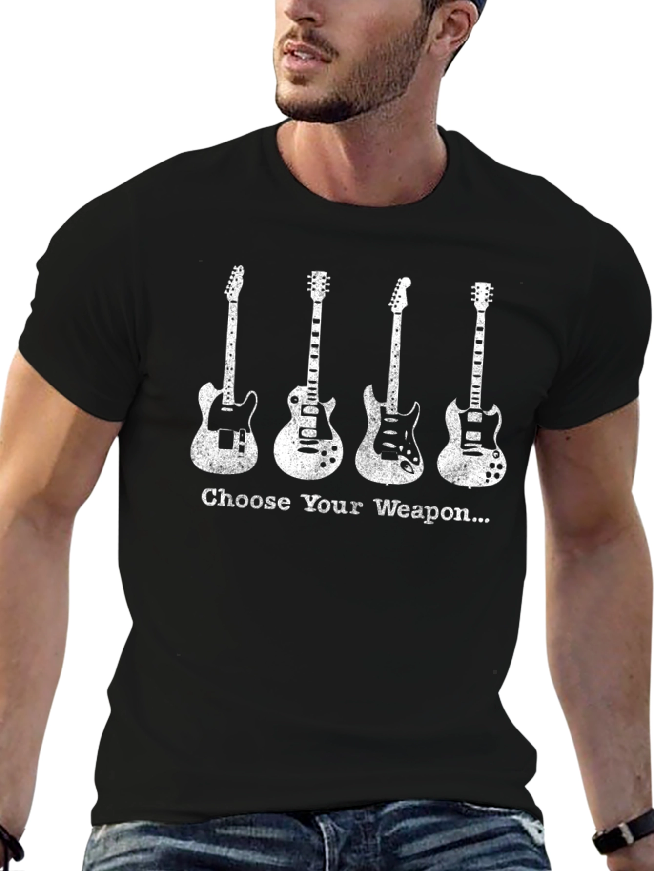 Choose Your Weapon T-Shirt - Guitar Lover Tee