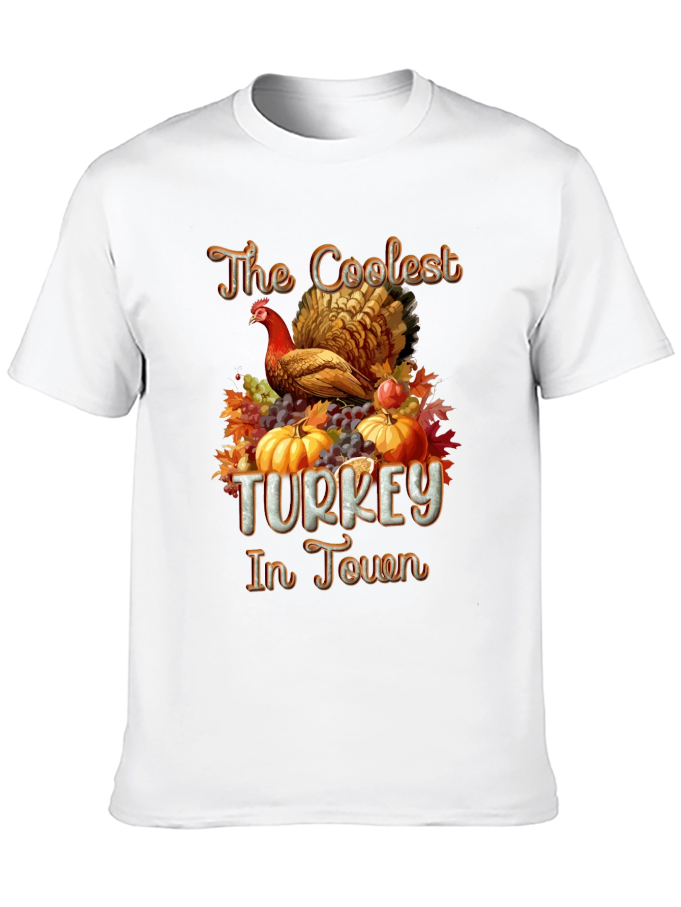 Coolest Turkey in Town Graphic T-Shirt