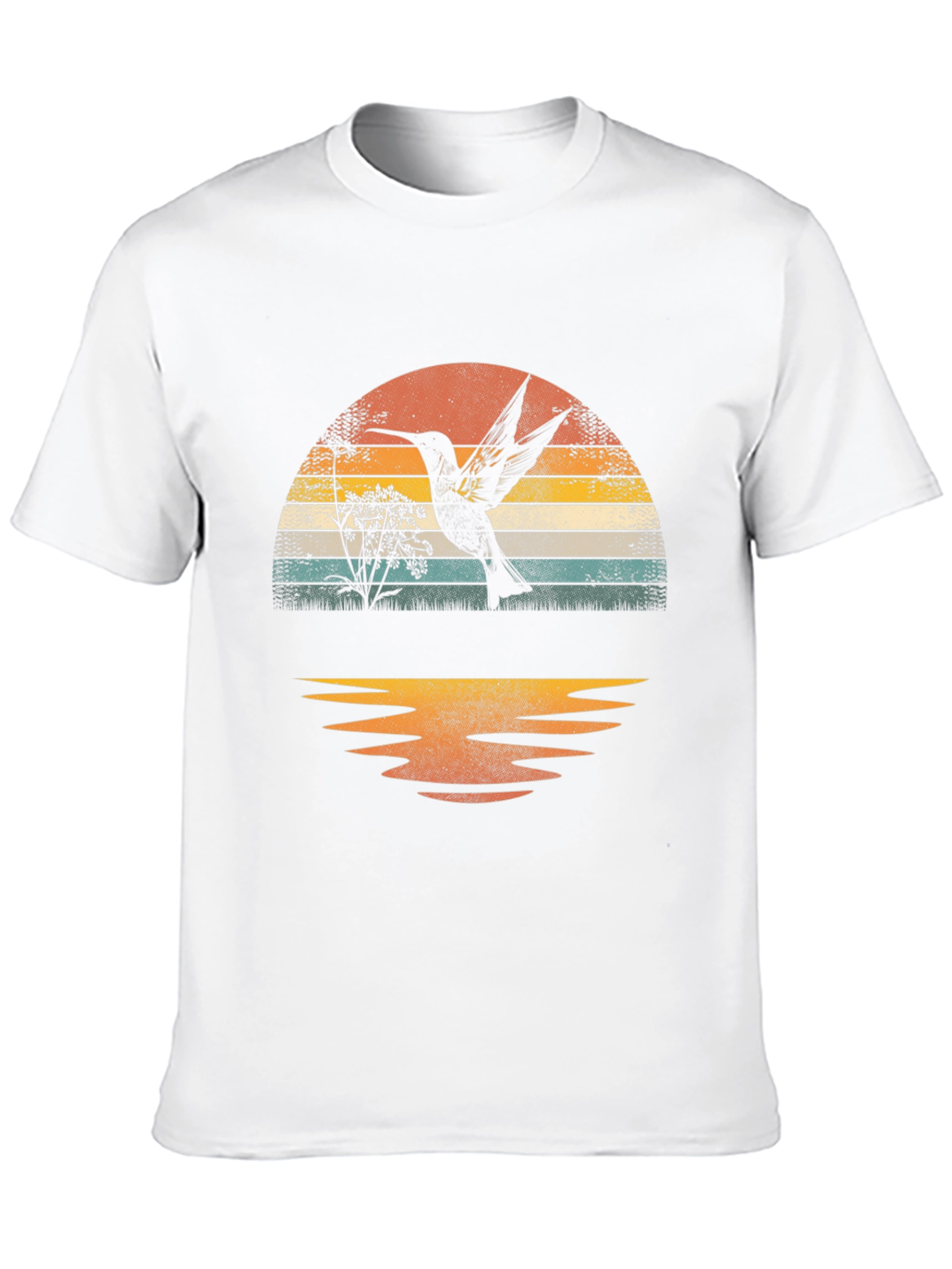 Hummingbird Sunset Graphic Tee - Nature Inspired Design