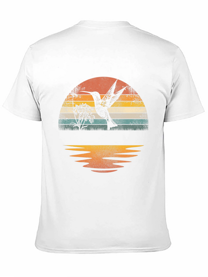 Hummingbird Sunset Graphic Tee - Nature Inspired Design