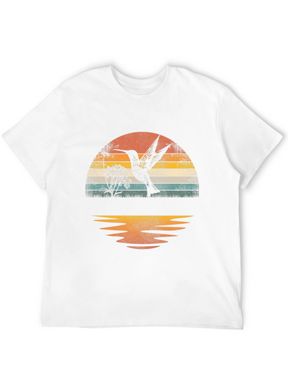 Hummingbird Sunset Graphic Tee - Nature Inspired Design