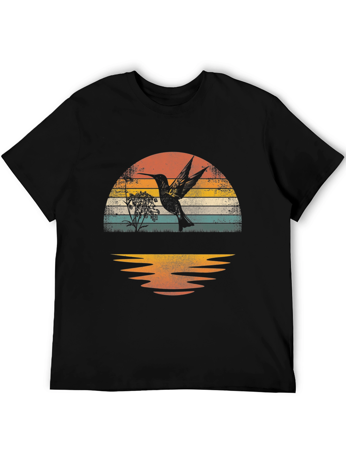 Hummingbird Sunset Graphic Tee - Nature Inspired Design
