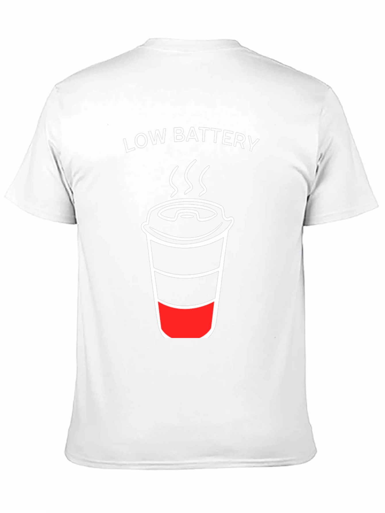 Low Battery Coffee T-Shirt - Funny Graphic Tee