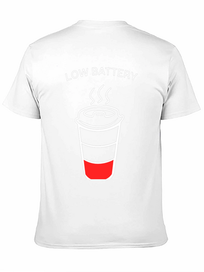 Low Battery Coffee T-Shirt - Funny Graphic Tee