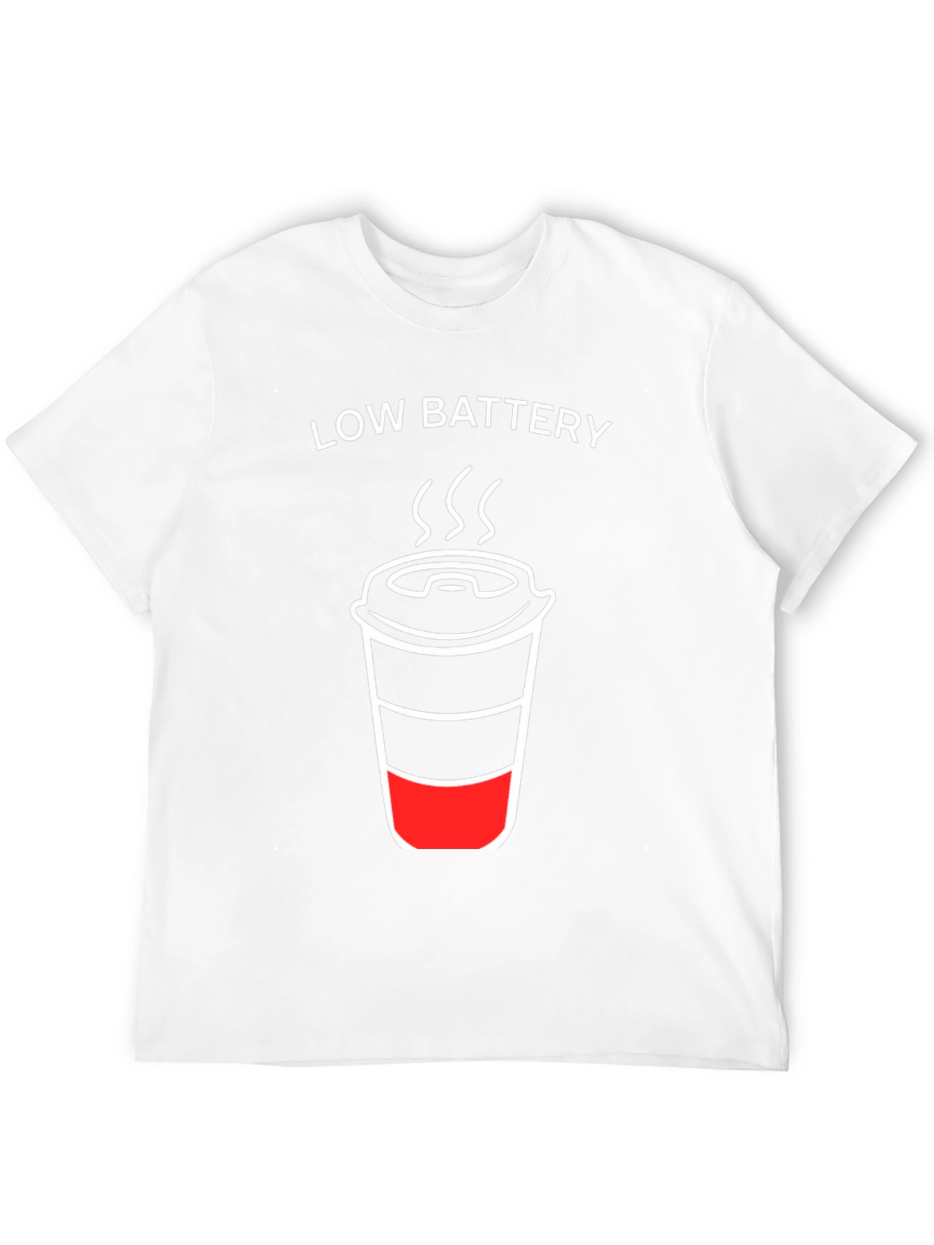 Low Battery Coffee T-Shirt - Funny Graphic Tee