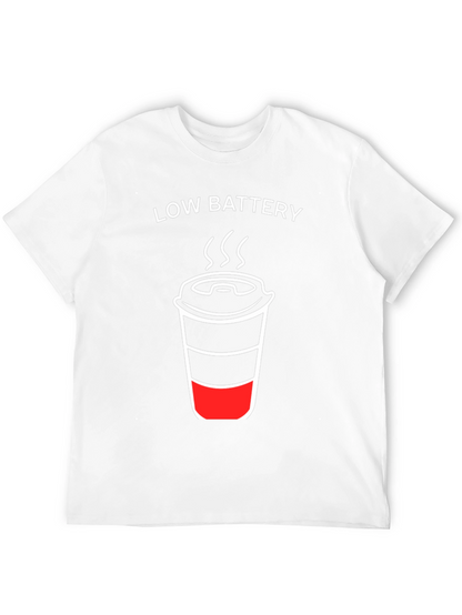 Low Battery Coffee T-Shirt - Funny Graphic Tee