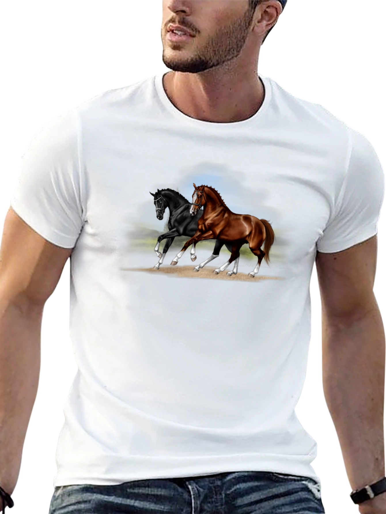 Black Horse Graphic T-Shirt