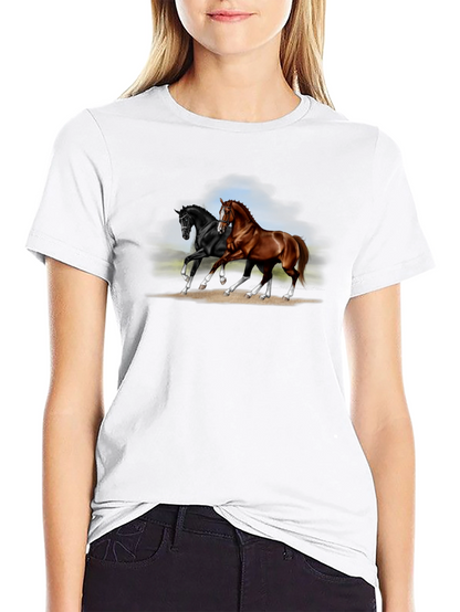 Black Horse Graphic T-Shirt