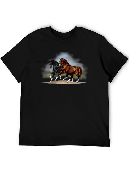 Black Horse Graphic T-Shirt