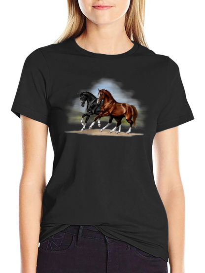 Black Horse Graphic T-Shirt