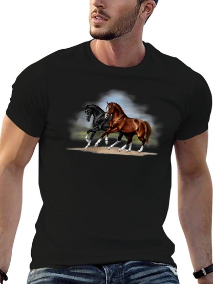 Black Horse Graphic T-Shirt