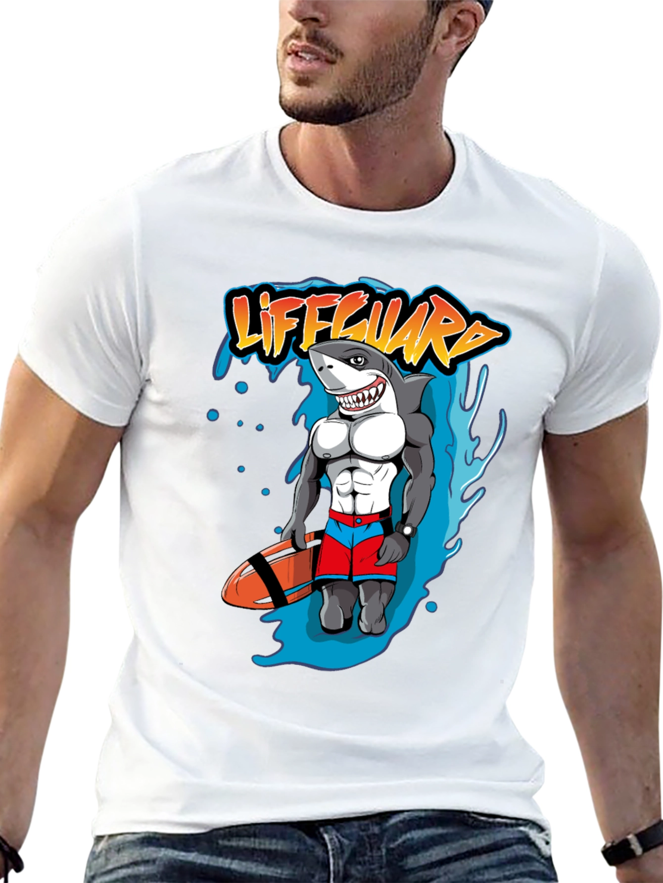 Lifeguard Shark Graphic Tee