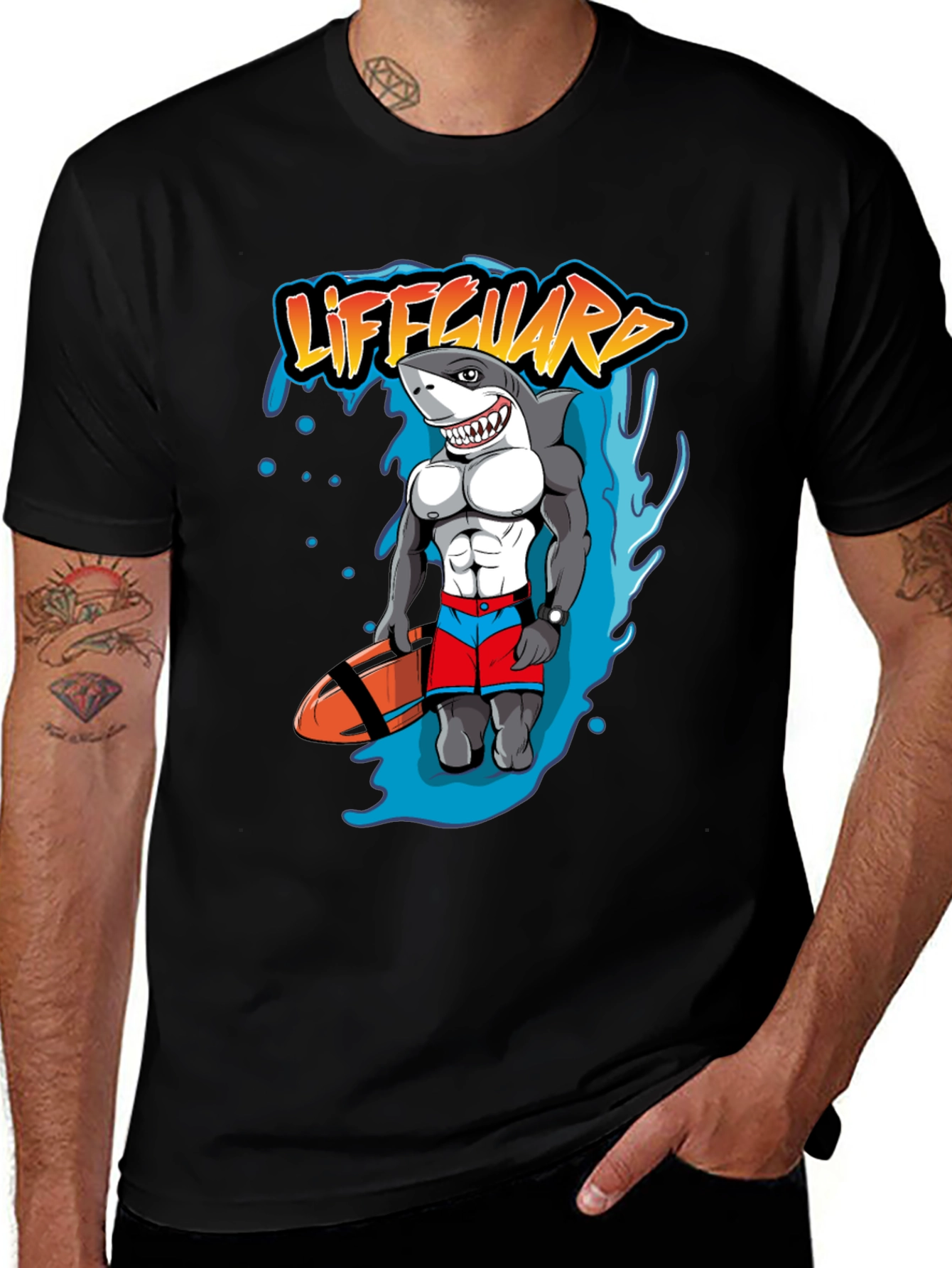 Lifeguard Shark Graphic Tee