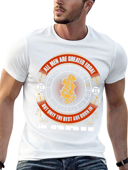 Gemini Zodiac T-Shirt - All Men Are Created Equal